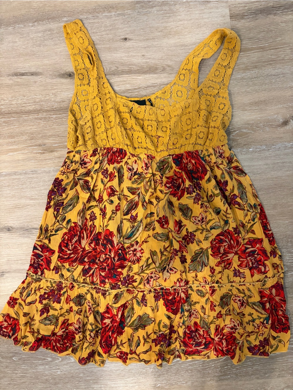 Out From Under Yellow Floral Women’s Tank Top/Dress